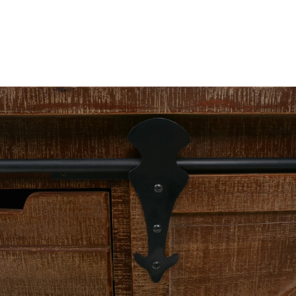 Armoire de rangement Bois de sapin massif 64x33,5x75 cm Marron - XIOS