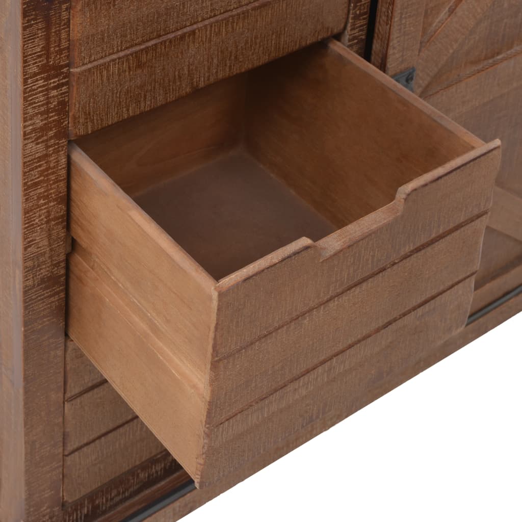 Armoire de rangement Bois de sapin massif 64x33,5x75 cm Marron - XIOS