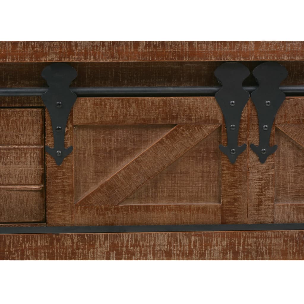 Table console Bois massif de sapin 131 x 35,5 x 75 cm Marron - XIOS