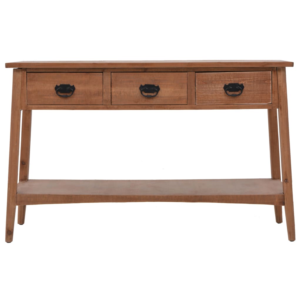 Table console bois de sapin massif 126 x 40 x 77,5 cm Marron - XIOS