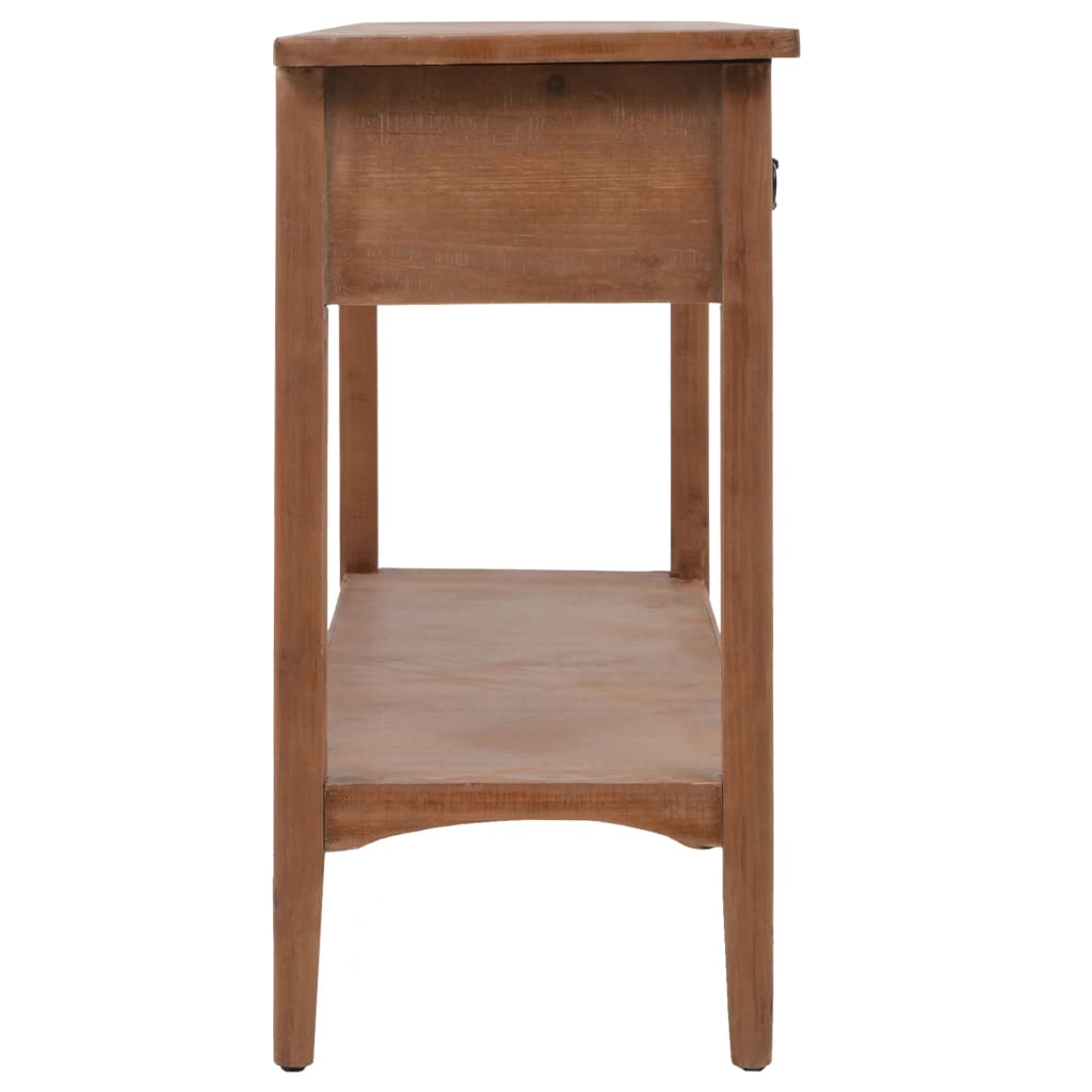 Table console bois de sapin massif 126 x 40 x 77,5 cm Marron - XIOS