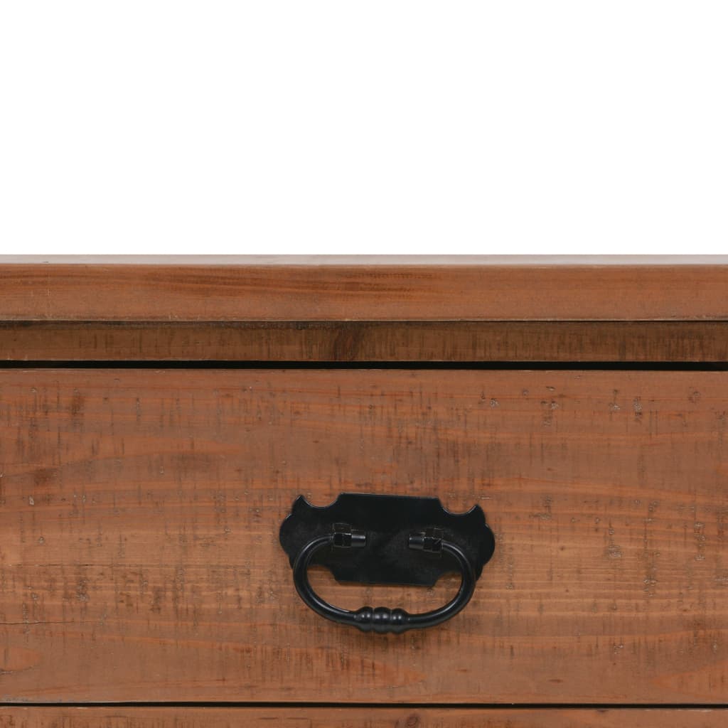Table console bois de sapin massif 126 x 40 x 77,5 cm Marron - XIOS