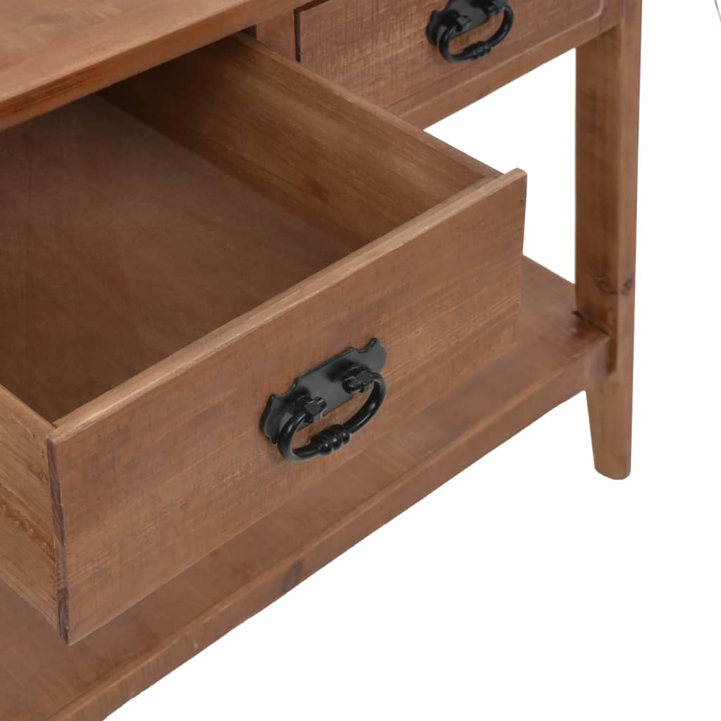 Table console bois de sapin massif 126 x 40 x 77,5 cm Marron - XIOS