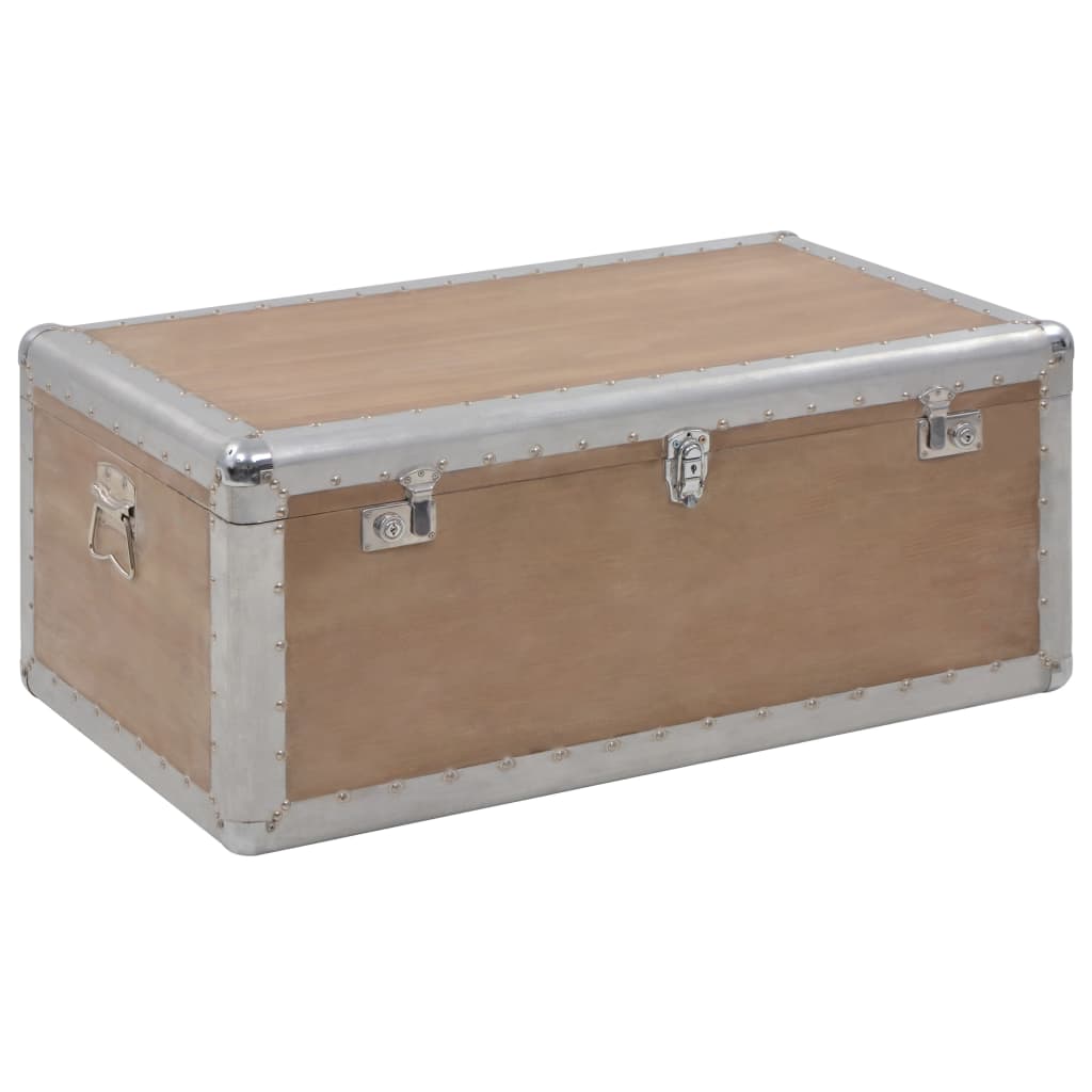 Boîte de rangement Bois de sapin massif 91x52x40 cm Marron - XIOS