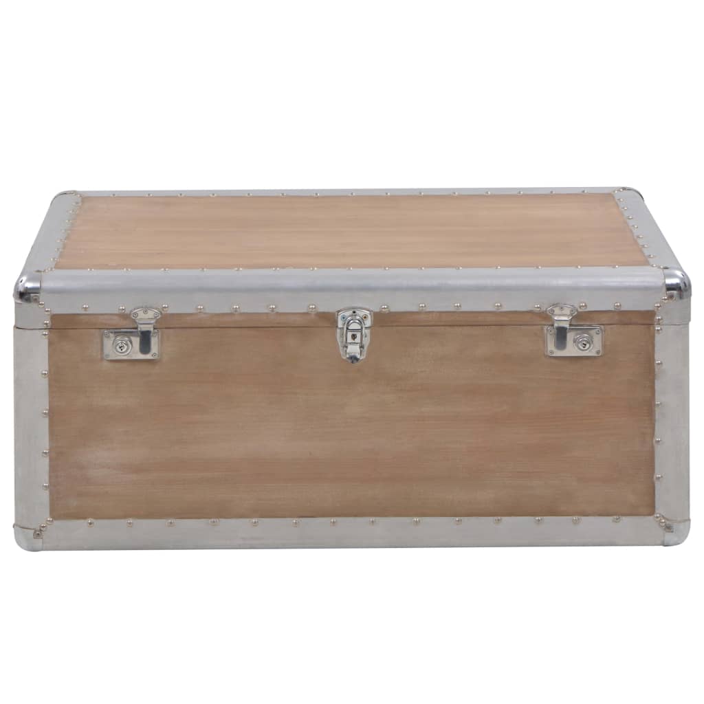 Boîte de rangement Bois de sapin massif 91x52x40 cm Marron - XIOS