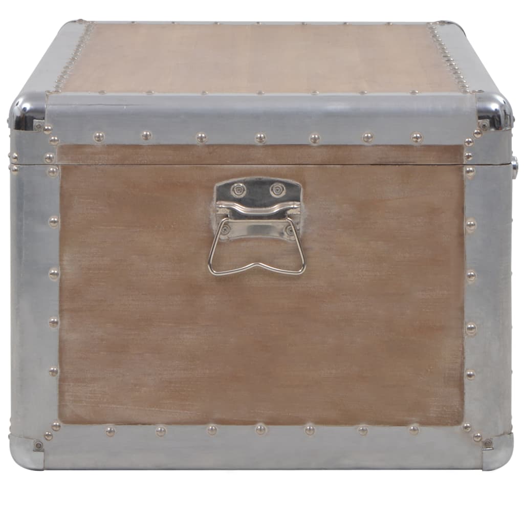 Boîte de rangement Bois de sapin massif 91x52x40 cm Marron - XIOS