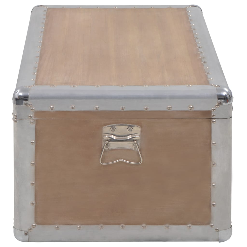 Boîte de rangement Bois de sapin massif 91x52x40 cm Marron - XIOS