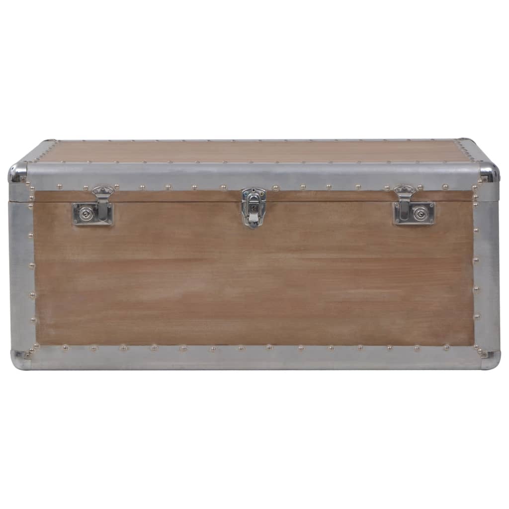 Boîte de rangement Bois de sapin massif 91x52x40 cm Marron - XIOS