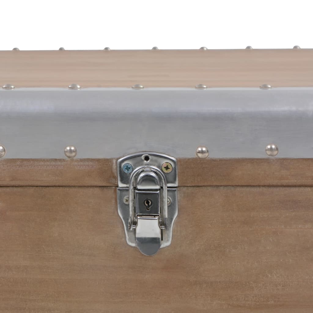 Boîte de rangement Bois de sapin massif 91x52x40 cm Marron - XIOS