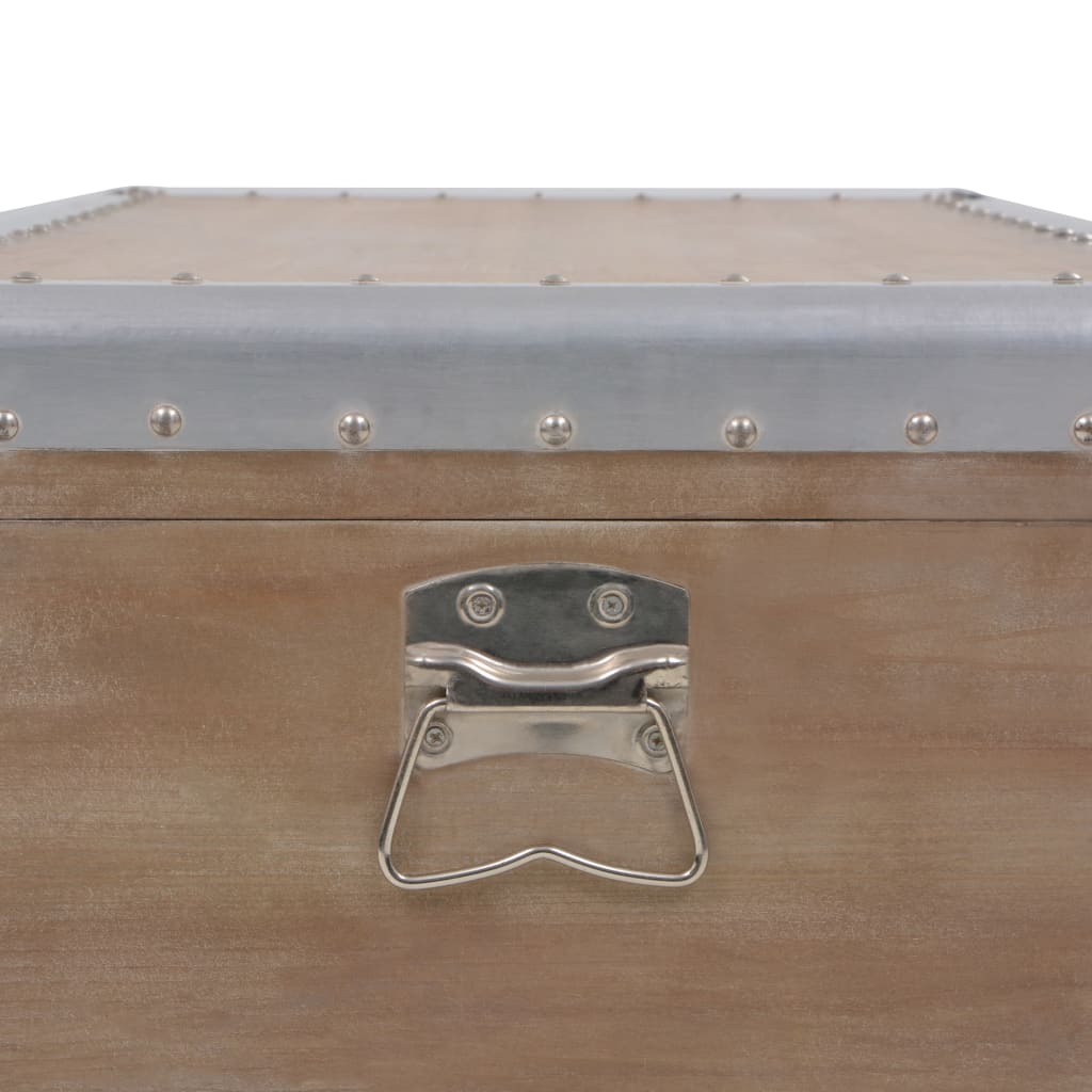 Boîte de rangement Bois de sapin massif 91x52x40 cm Marron - XIOS