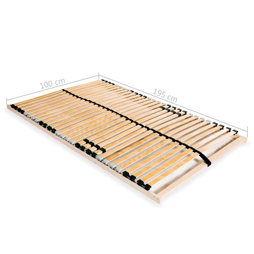 Sommier à lattes sans matelas avec 28 lattes 7 zones 100x200 cm - XIOS