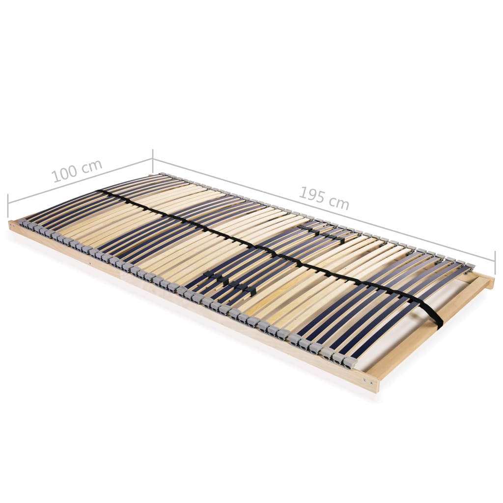 Sommier à lattes sans matelas avec 42 lattes 7 zones 100x200 cm - XIOS