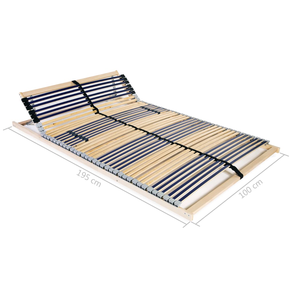Sommier à lattes sans matelas avec 42 lattes 7 zones 100x200 cm - XIOS