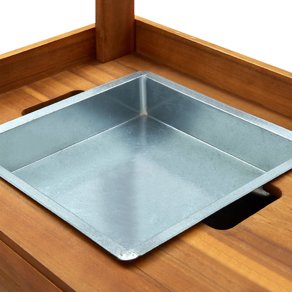 Chariot de cuisine de jardin Bois d'acacia 92x43,5x141,5 cm - XIOS