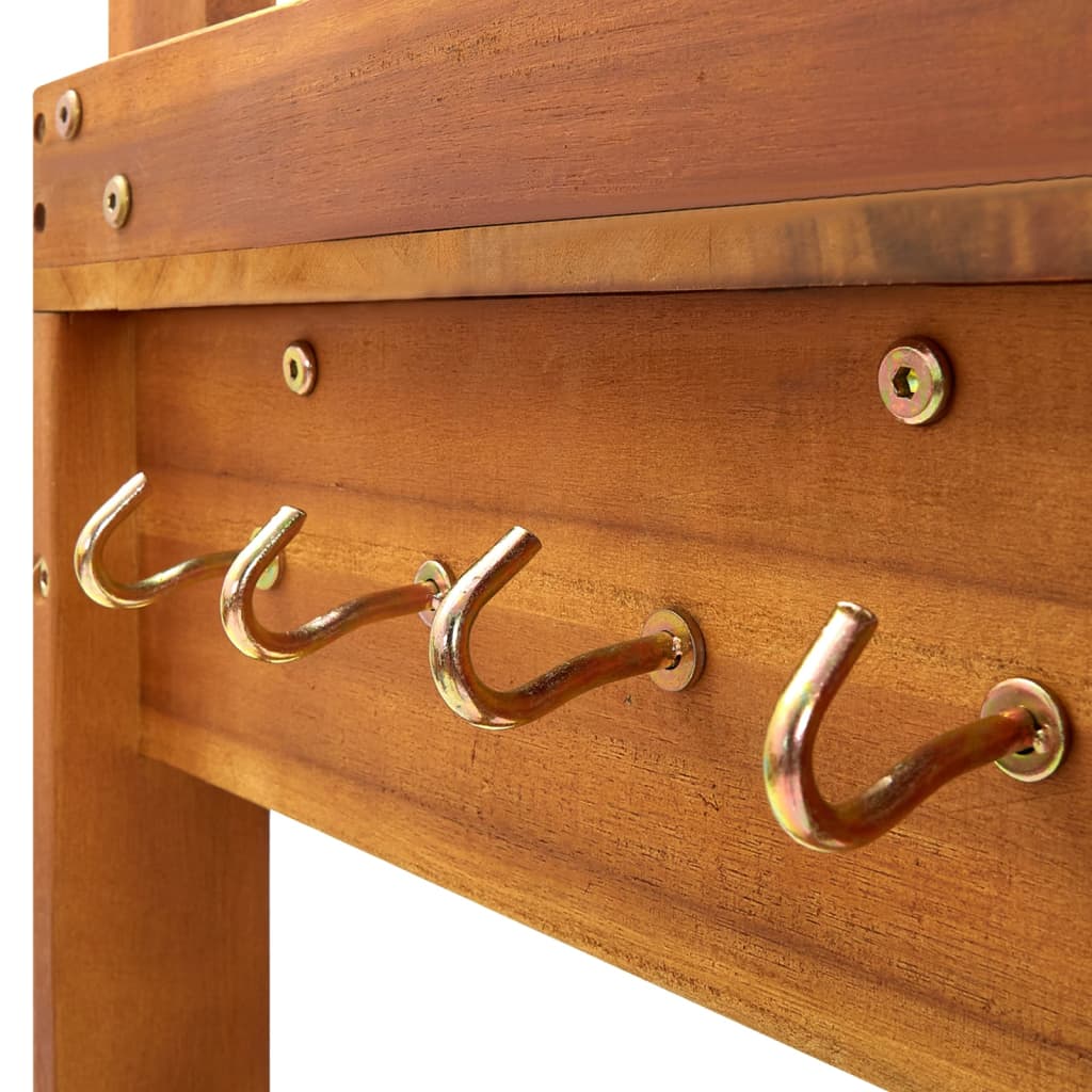 Chariot de cuisine de jardin Bois d'acacia 92x43,5x141,5 cm - XIOS