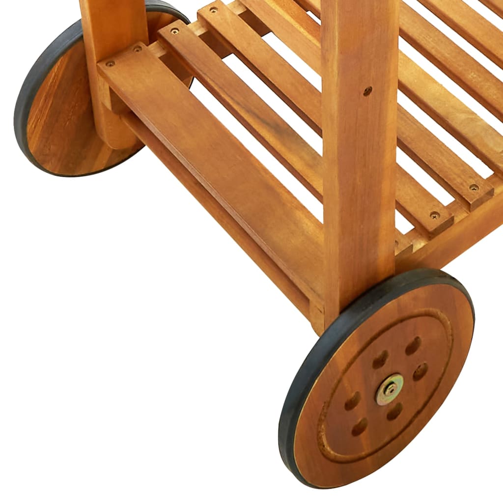 Chariot de cuisine de jardin Bois d'acacia 92x43,5x141,5 cm - XIOS