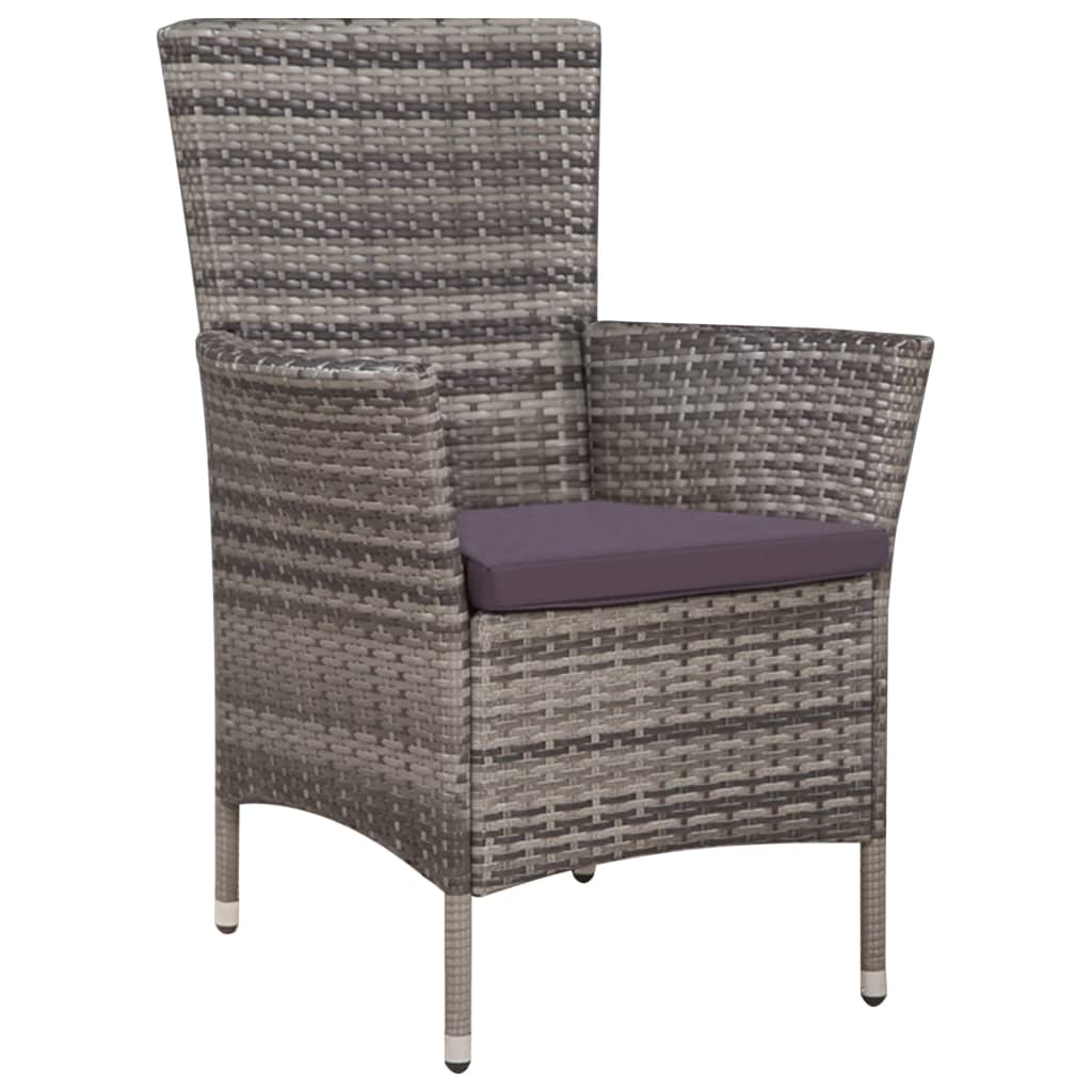 Salon de jardin 7 pcs avec coussins Résine tressée Gris - XIOS