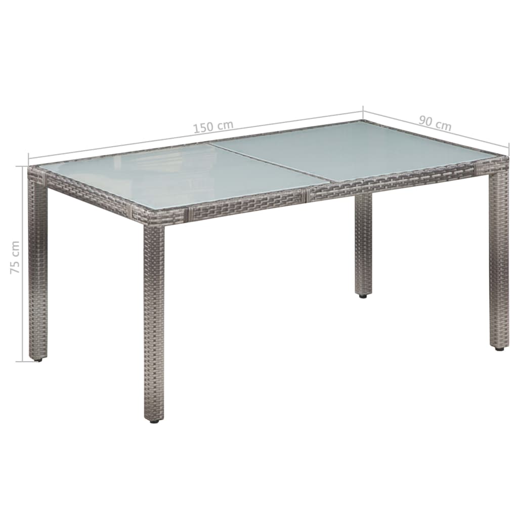 Salon de jardin 7 pcs avec coussins Résine tressée Gris - XIOS