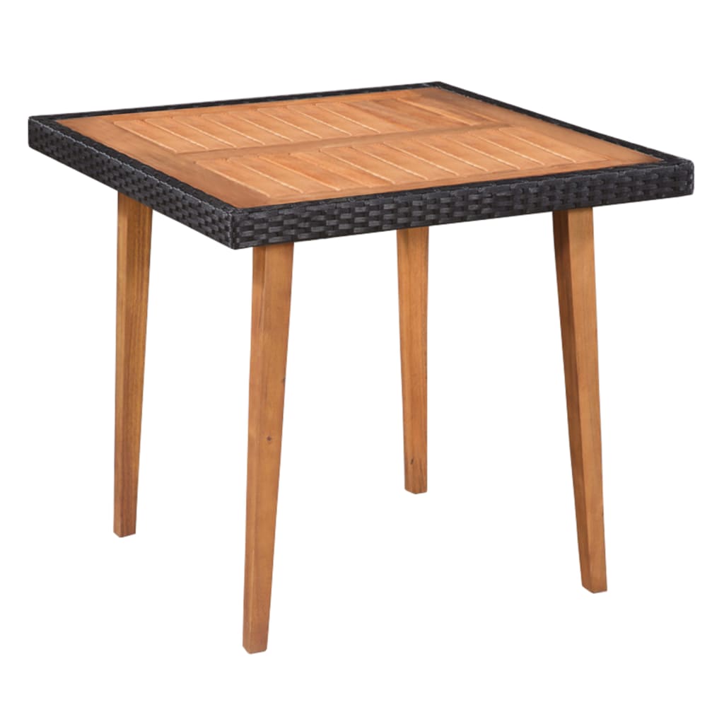 Ensemble à manger d'extérieur 5 pcs Résine tressée Noir marron - XIOS
