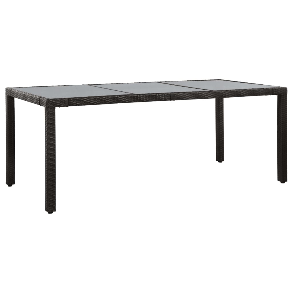 Ensemble à manger d'extérieur 9 pcs Résine tressée Noir - XIOS