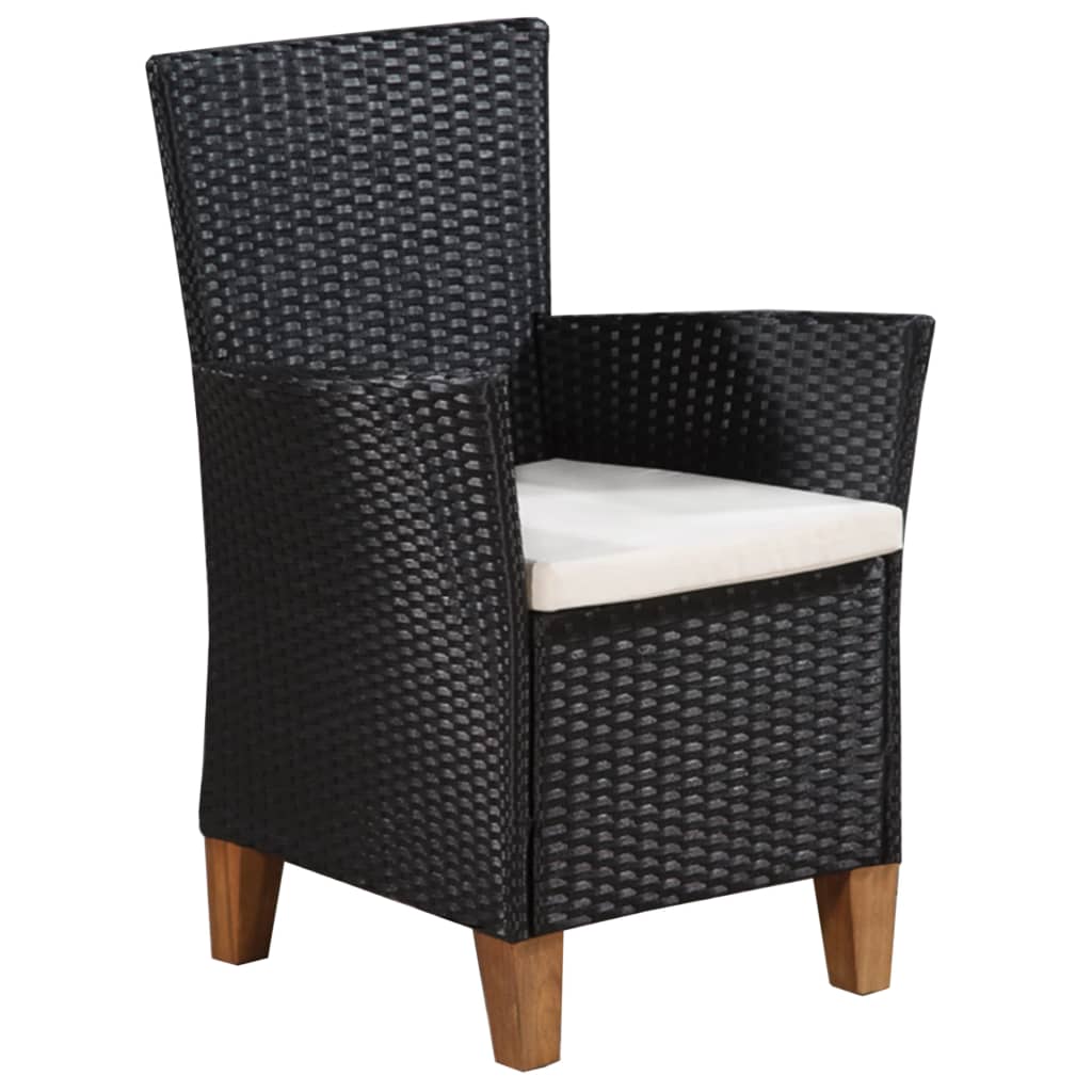 Ensemble à manger d'extérieur 7 pcs Résine tressée Noir marron - XIOS