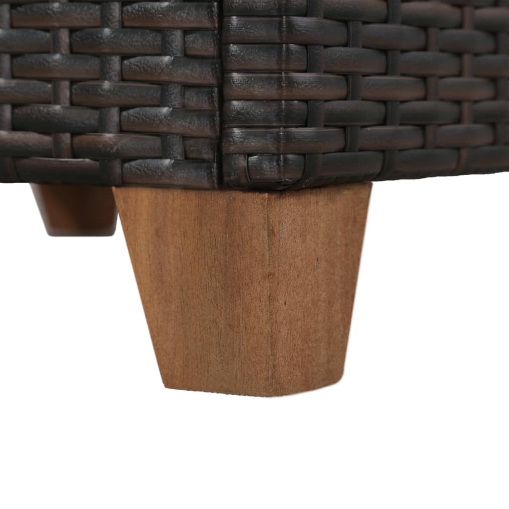 Salon de jardin 4 pcs avec coussins Résine tressée Marron - XIOS