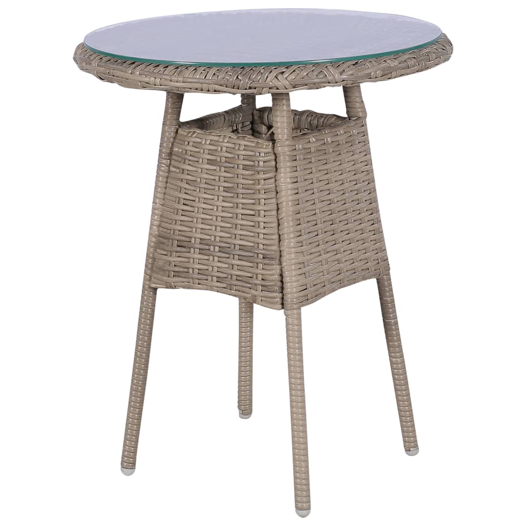 Ensemble de bistro 3 pcs avec coussins Résine tressée Marron - XIOS