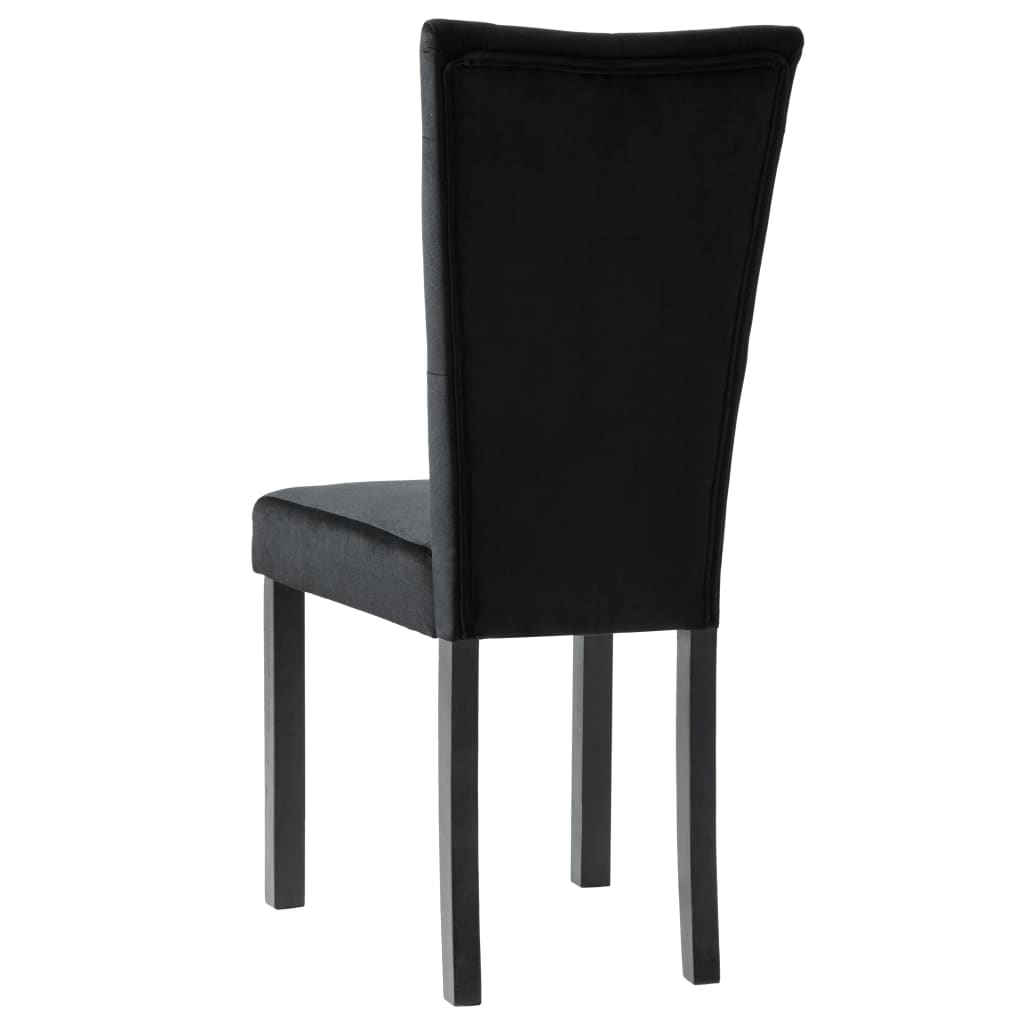 Chaises à manger lot de 4 Noir Velours - XIOS