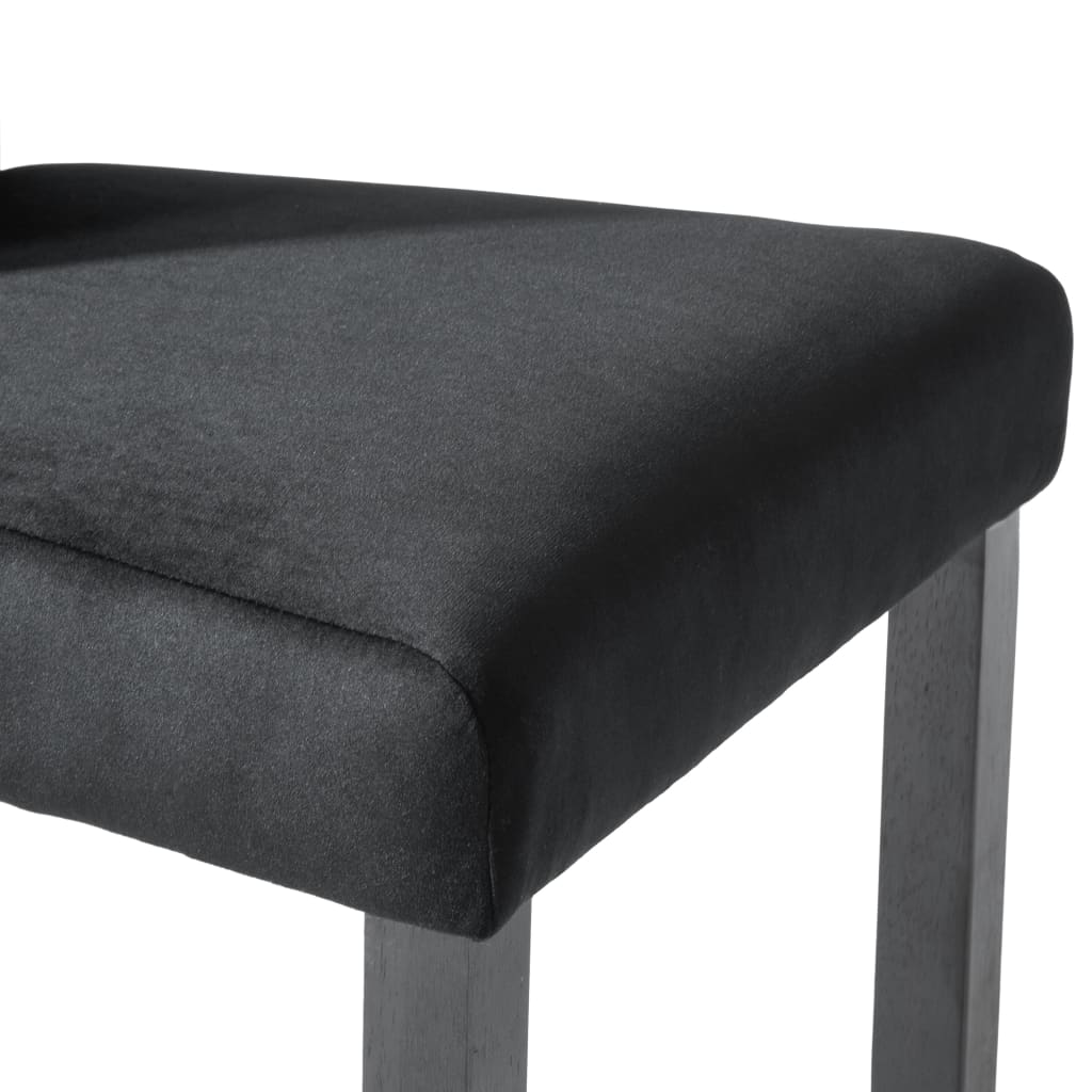 Chaises à manger lot de 4 Noir Velours - XIOS