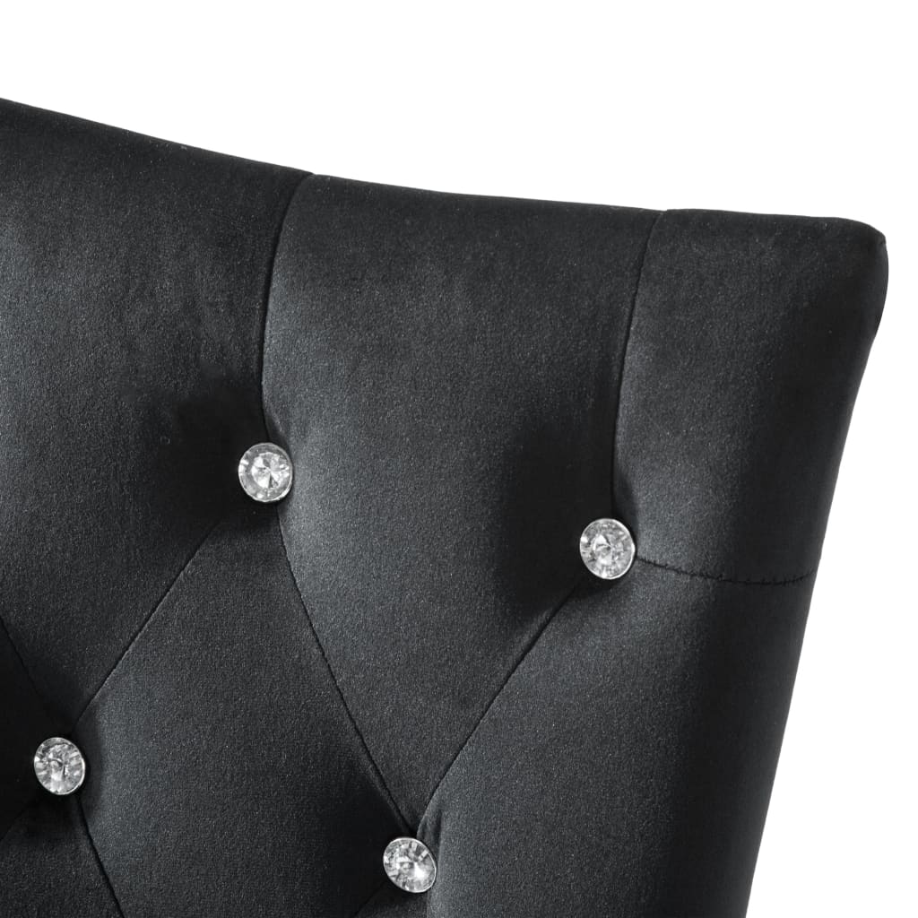 Chaises à manger lot de 4 Noir Velours - XIOS