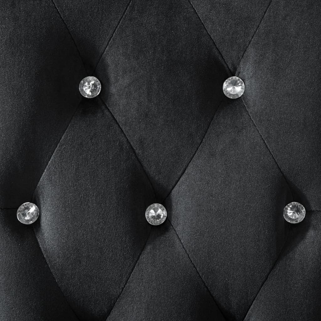 Chaises à manger lot de 4 Noir Velours - XIOS