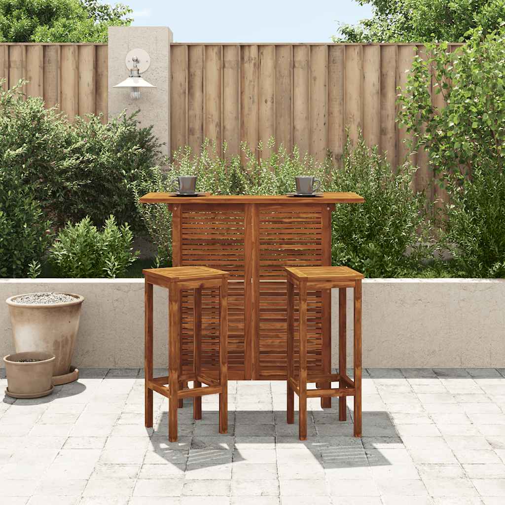 Table et chaises de bar 3 pcs Bois d'acacia massif - XIOS