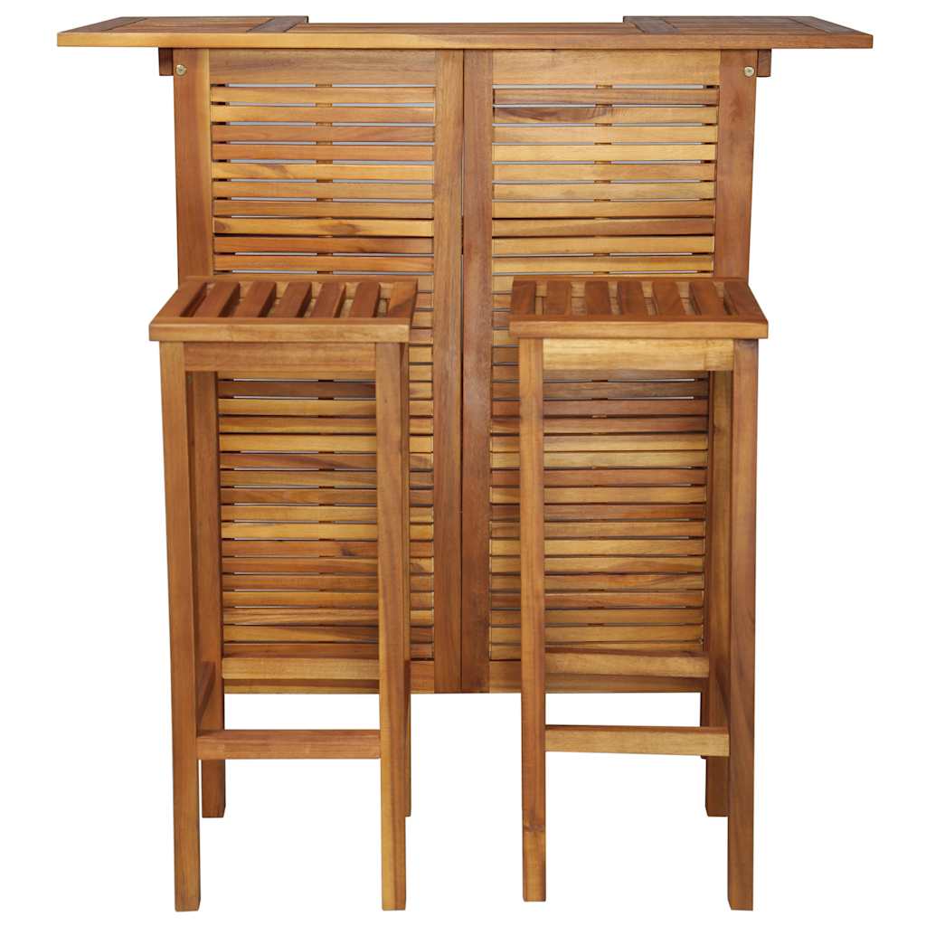Table et chaises de bar 3 pcs Bois d'acacia massif - XIOS