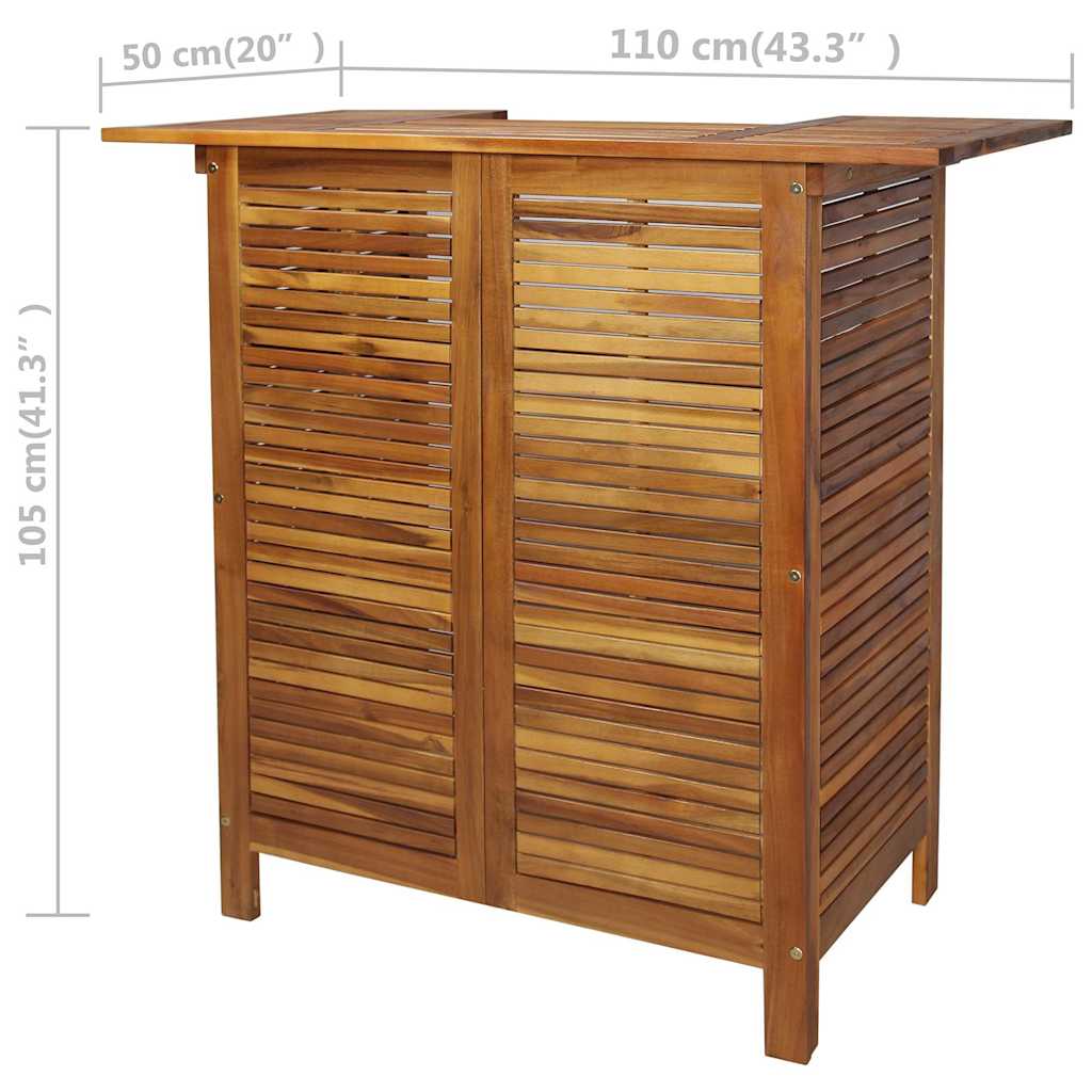 Table et chaises de bar 3 pcs Bois d'acacia massif - XIOS