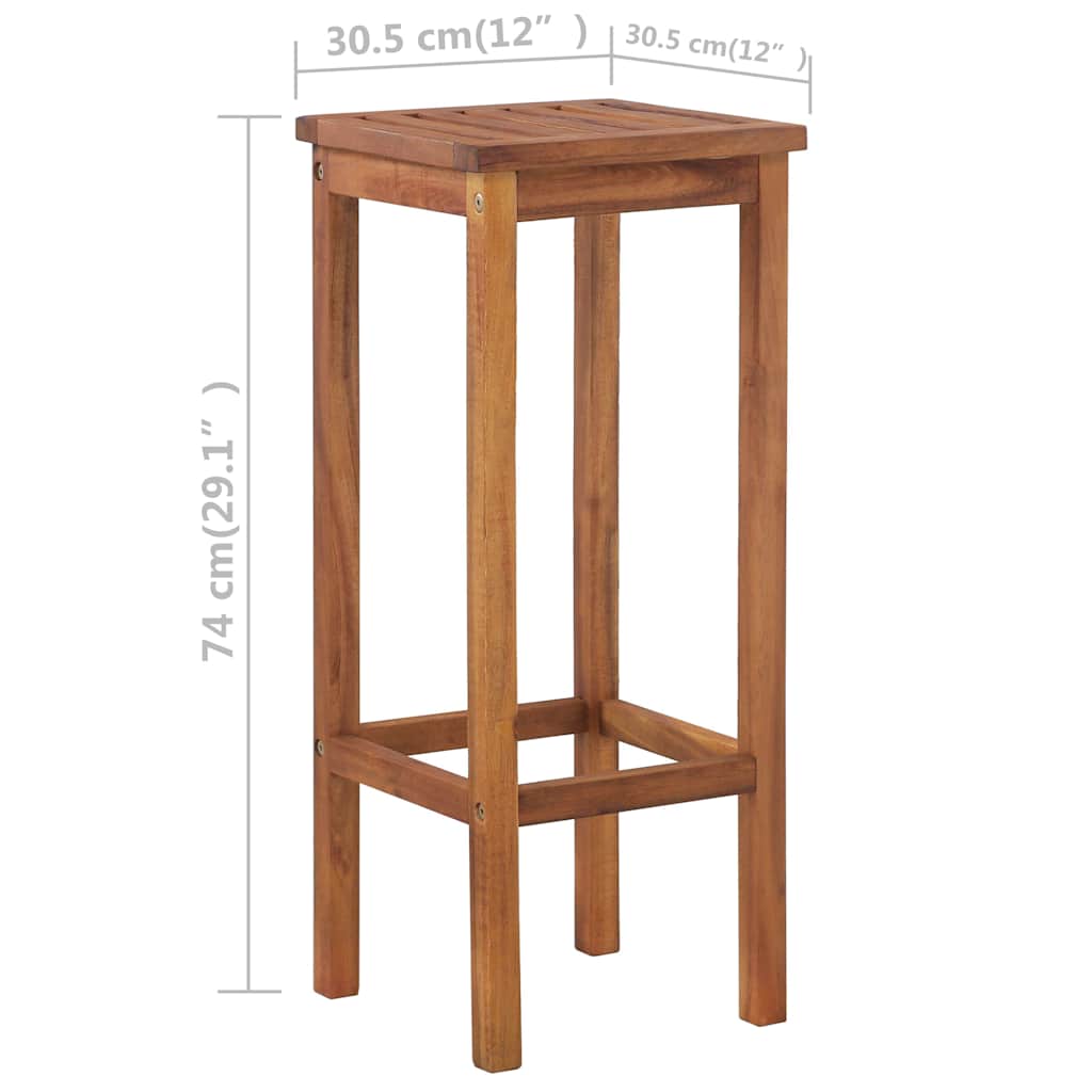 Table et chaises de bar 3 pcs Bois d'acacia massif - XIOS