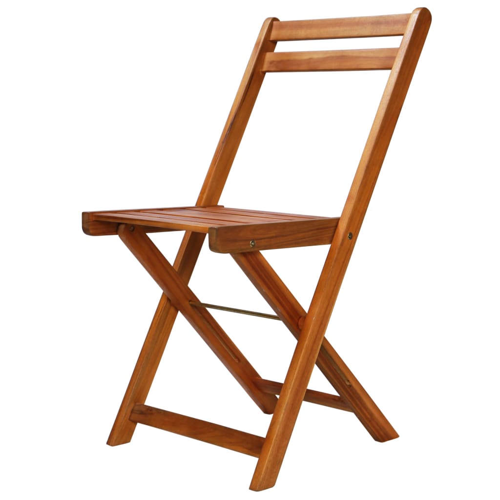 Mobilier de bistro pliable 3 pcs Bois d'acacia solide - XIOS