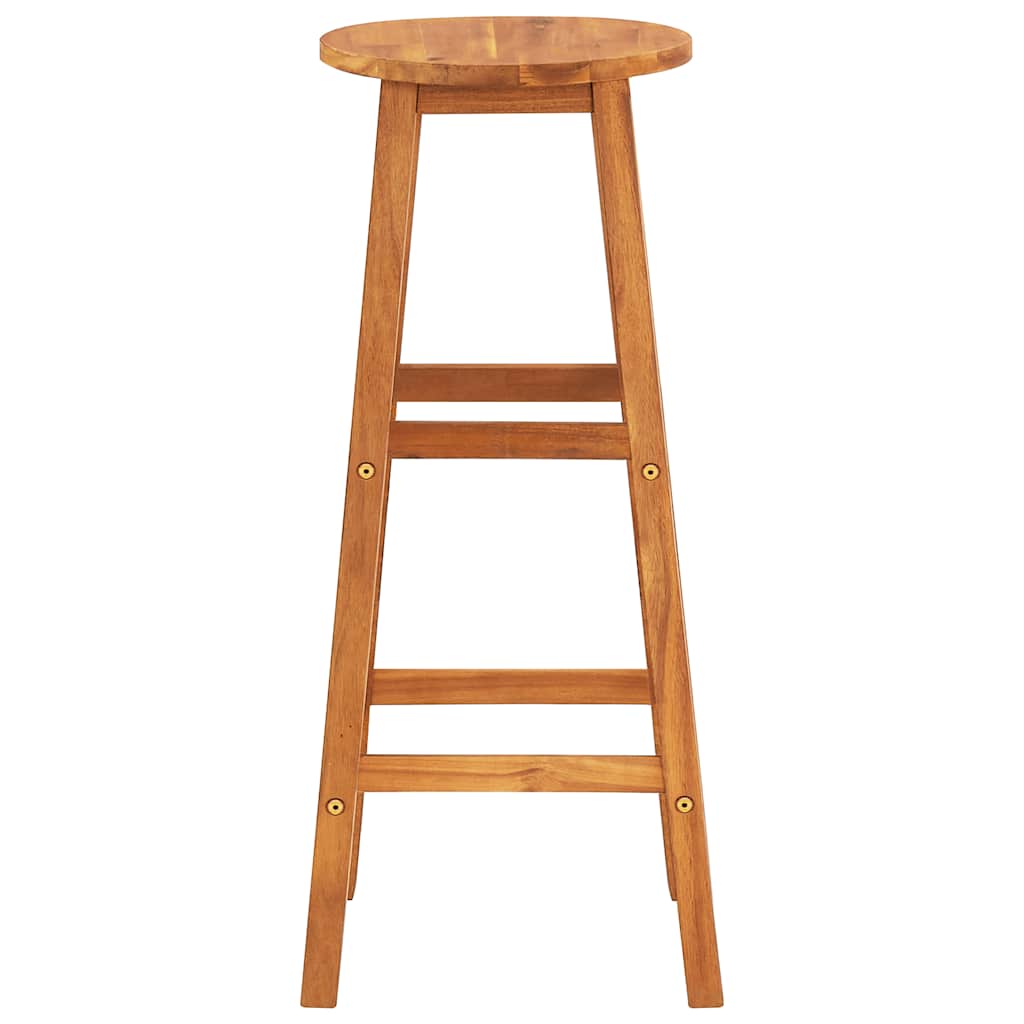 Tabourets de bar lot de 2 bois d'acacia massif - XIOS