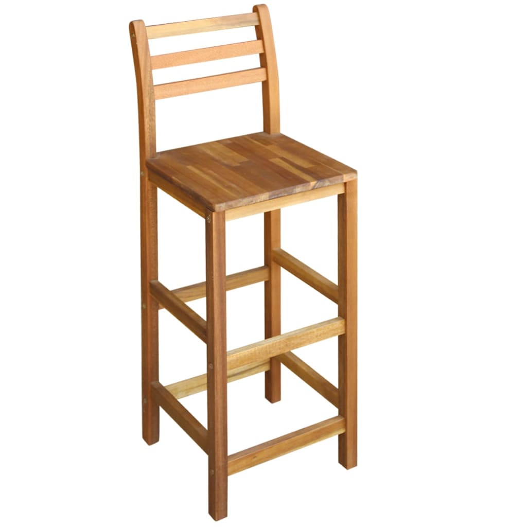 Table et chaises de bar 7 pcs Bois d'acacia massif - XIOS