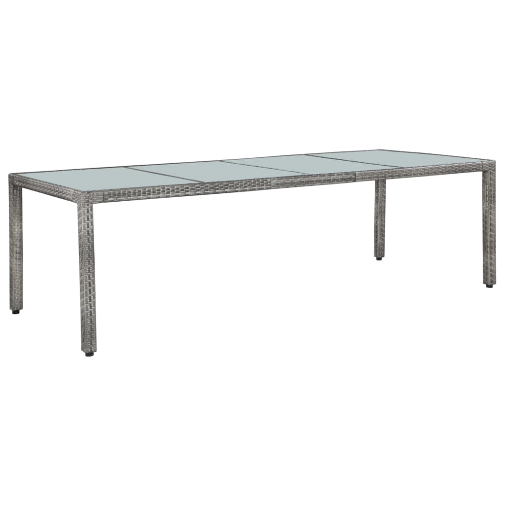 Ensemble à manger d'extérieur 11pc coussins Résine tressée Gris - XIOS