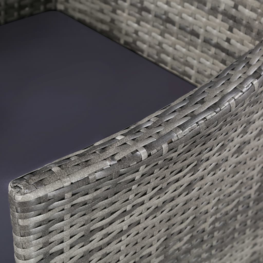 Ensemble à manger d'extérieur 11pc coussins Résine tressée Gris - XIOS