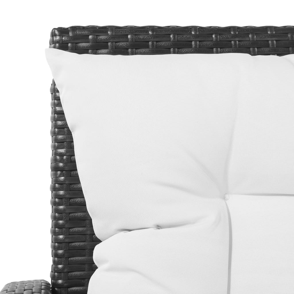 Salon de jardin 5 pcs avec coussins Résine tressée Noir - XIOS