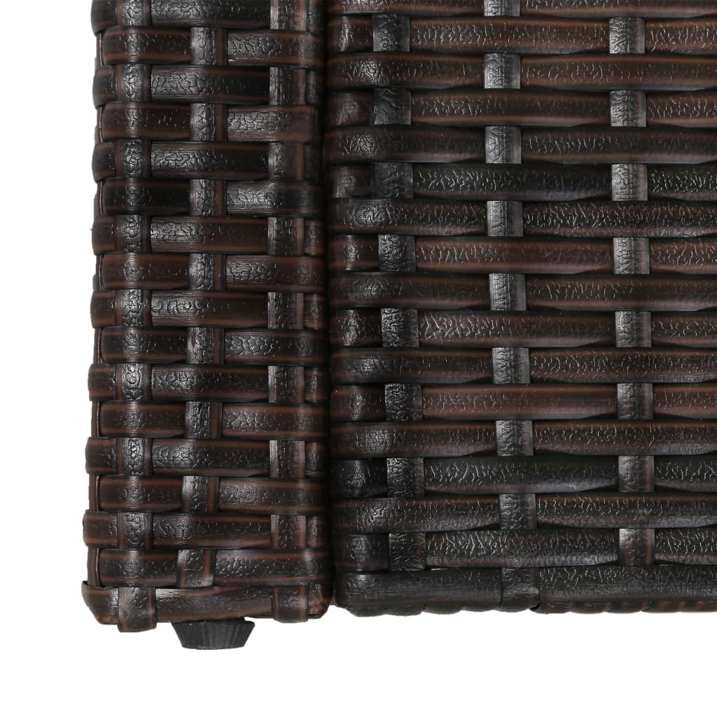 Salon de jardin 5 pcs avec coussins résine tressée marron - XIOS