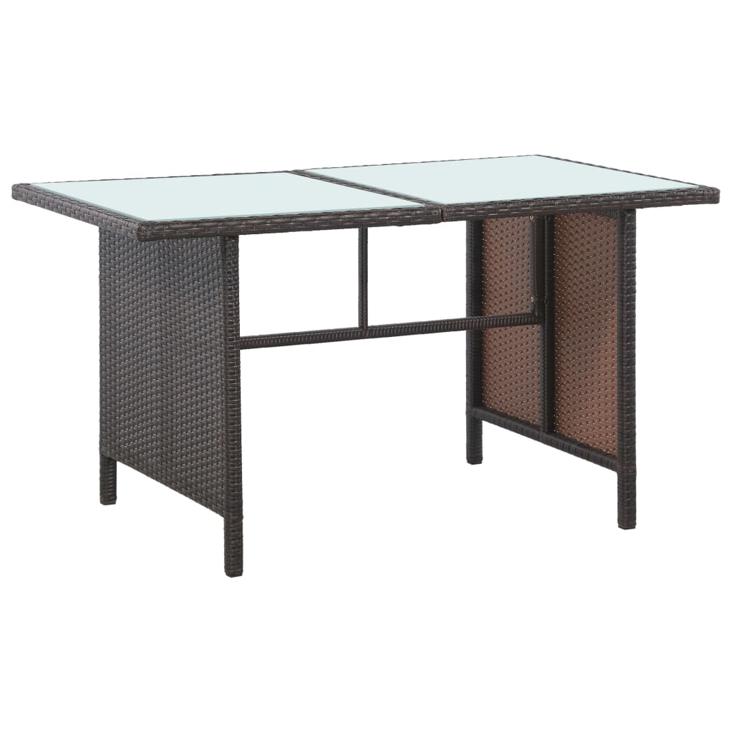 Salon de jardin 5 pcs avec coussins résine tressée marron - XIOS