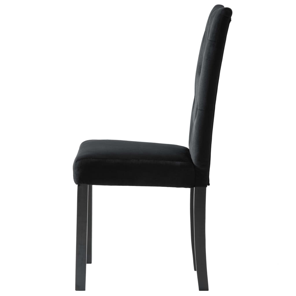 Chaises à manger lot de 6 noir velours - XIOS