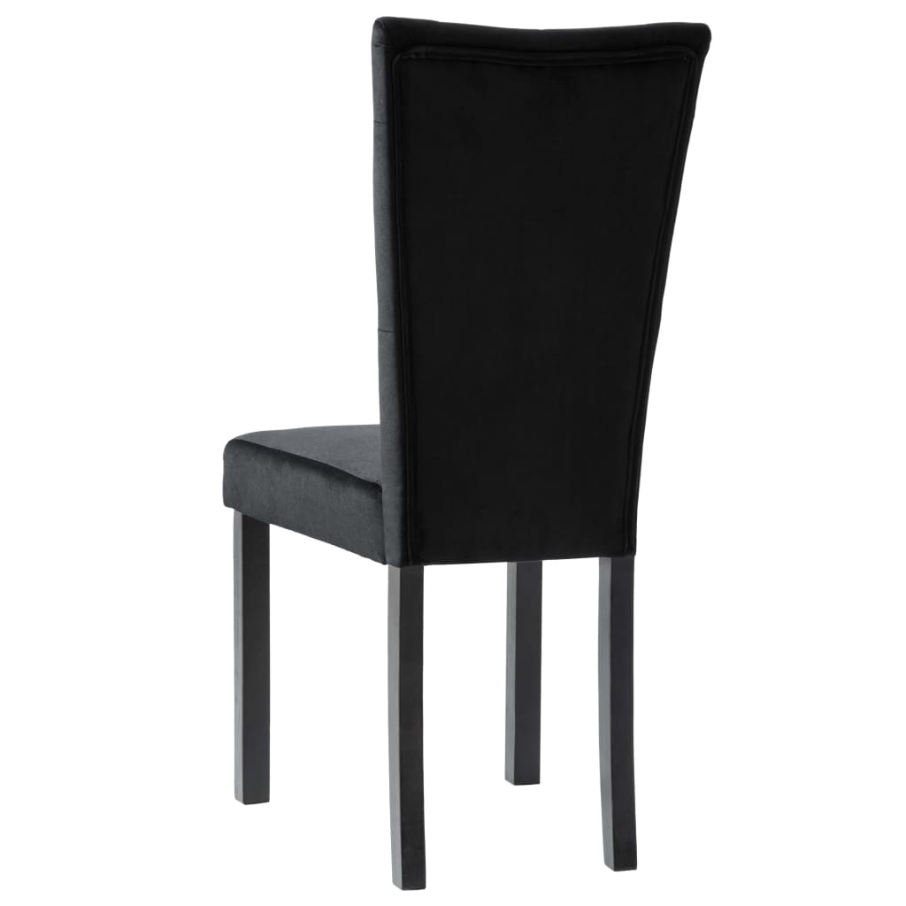 Chaises à manger lot de 6 noir velours - XIOS