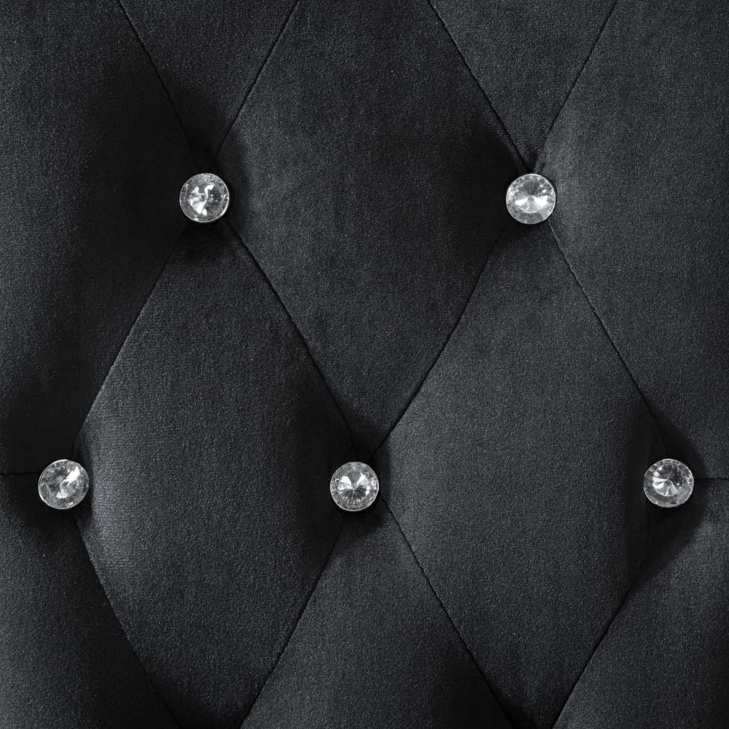 Chaises à manger lot de 6 noir velours - XIOS