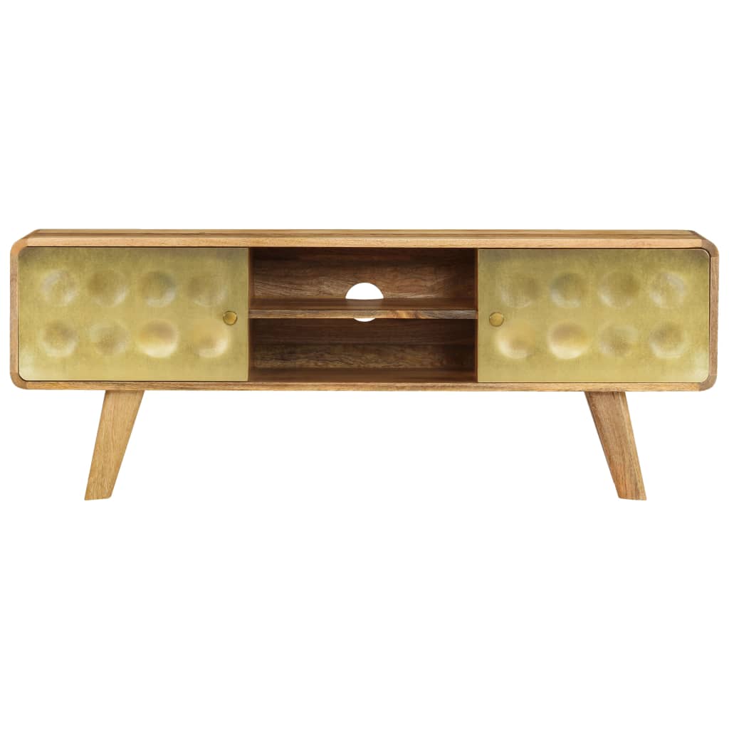 Meuble TV Bois de manguier massif 120x30x45 cm - XIOS