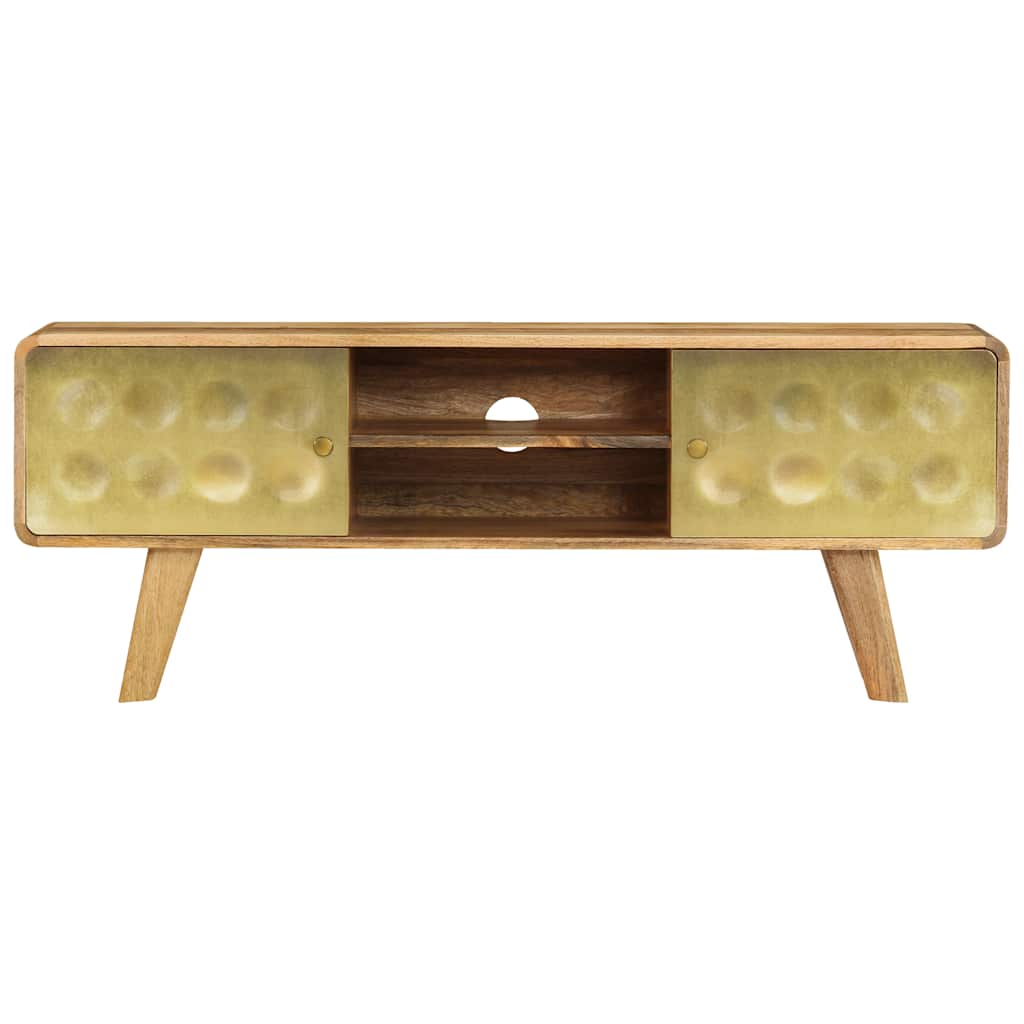 Meuble TV Bois de manguier massif 120x30x45 cm - XIOS