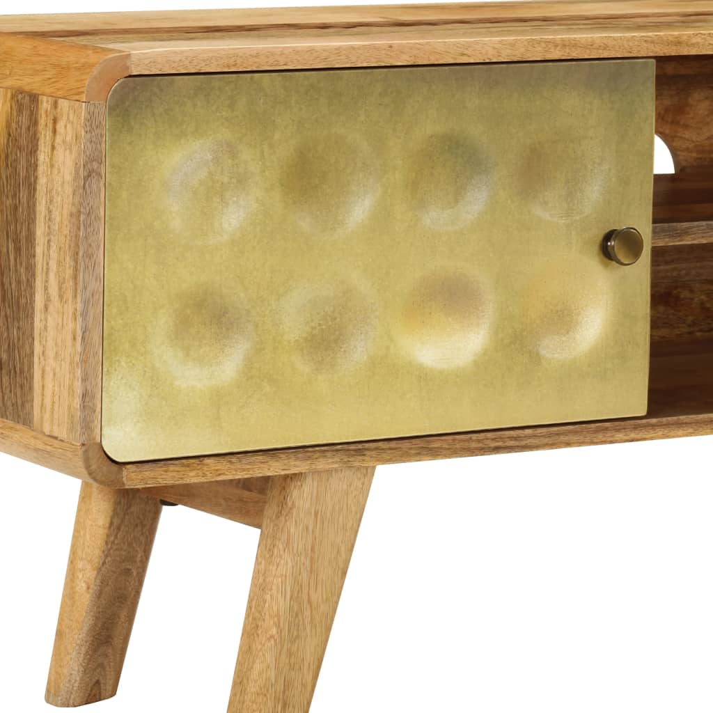 Meuble TV Bois de manguier massif 120x30x45 cm - XIOS