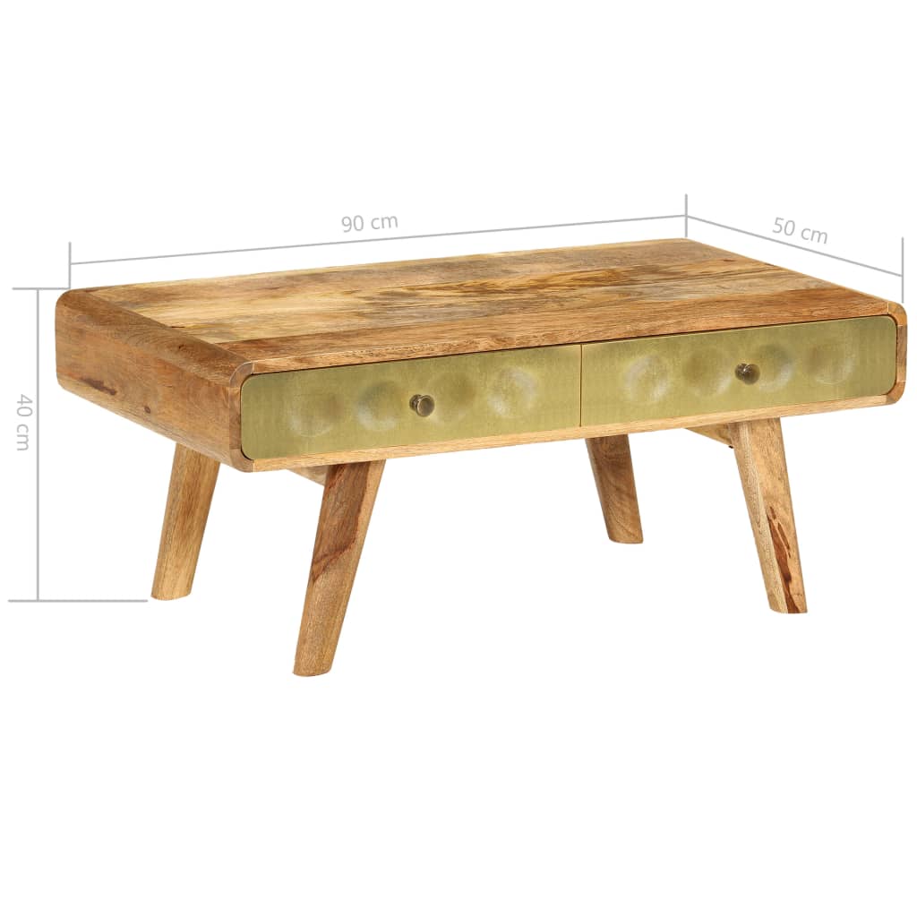 Table basse Bois de manguier massif 90x50x40 cm - XIOS